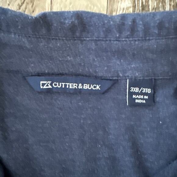 Cutter & Buck Mens Polo Shirt Size 3X Big Short Sleeve Pullover 1/4 Button - Picture 3 of 10